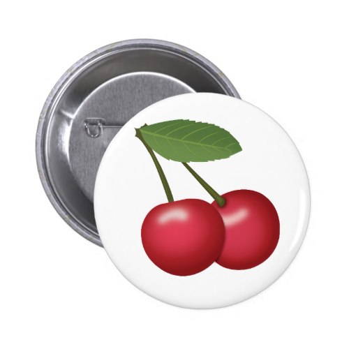 Cherries Emoji Button EmojiPrints