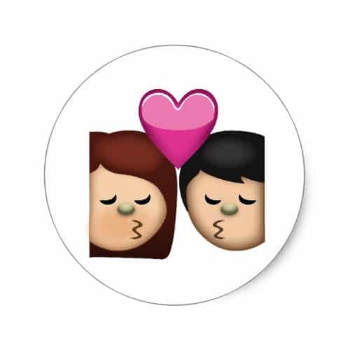 Kissing Couple Cartoons Emoji