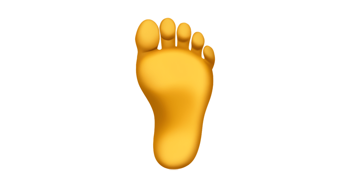 🦶 Voet Emoji — Betekenis en Gebruik