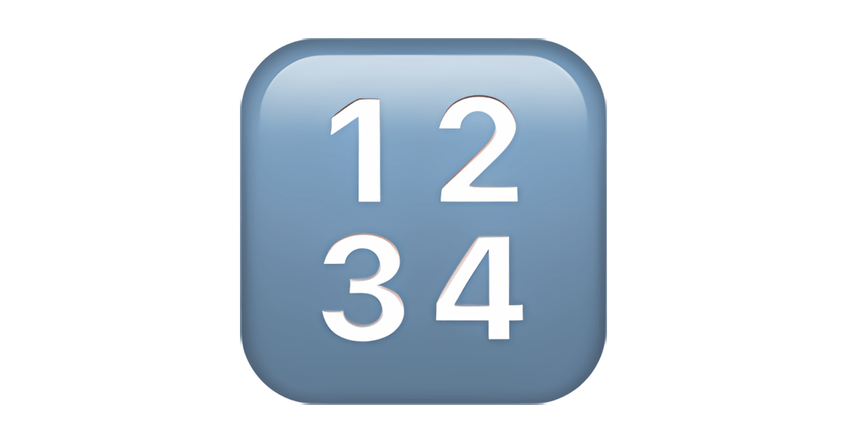 🔢 Input Numbers Emoji — Dictionary of Emoji, Copy & Paste