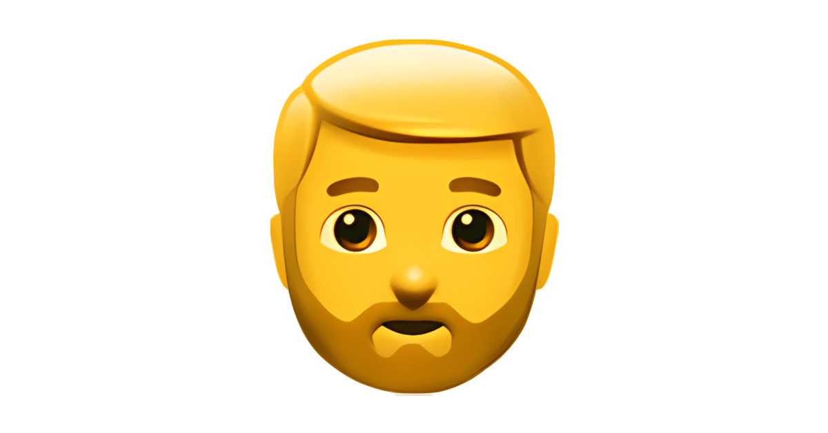 🧔‍♂️ Man Met Baard Emoji — Betekenis en Gebruik