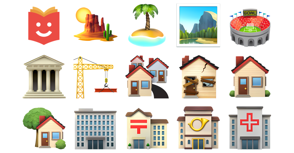 🏠📍🗺️ Address Emojis Collection 🏜️🏝️🏞️🏟️🏛️🏗️🏘️ — Copy & Paste!
