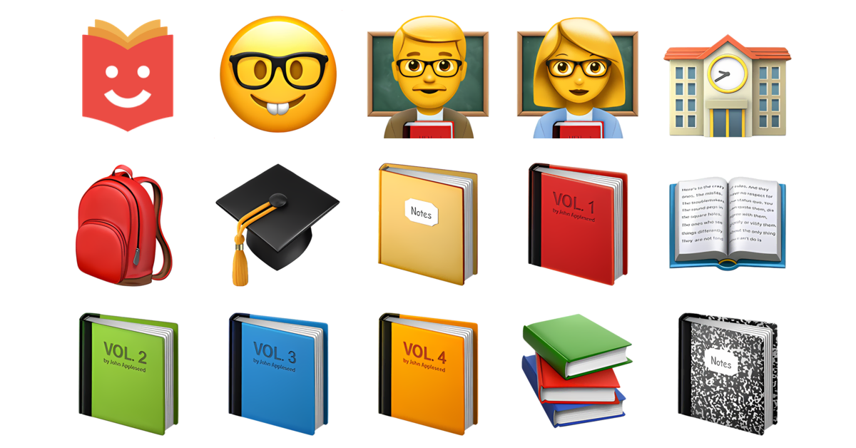 📚 ️🤓 Class Emojis Collection 🤓👨‍🏫👩‍🏫🏫🎒🎓📔 — Copy & Paste!