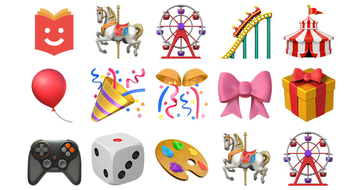 🌈🎠🍭 Kidcore Emojis Collection 🎠🎡🎢🎪🎈🎉🎊 — Copy & Paste!