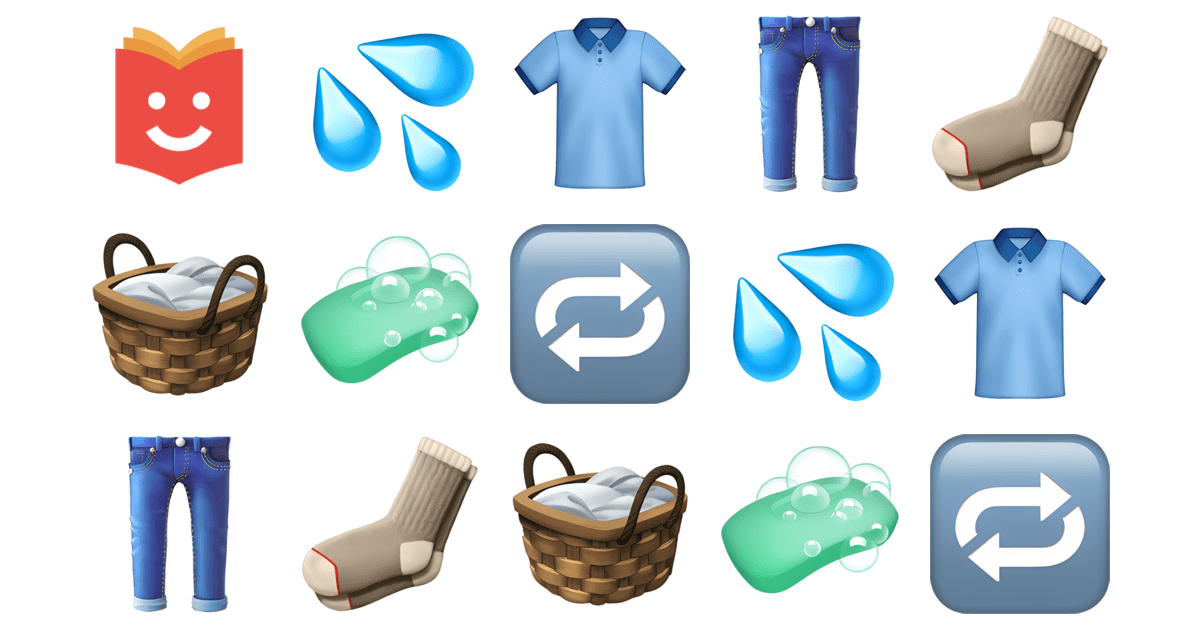 👕🧼💦 Laundry Emojis Collection 💦👕👖🧦🧺🧼🔁 — Copy & Paste!