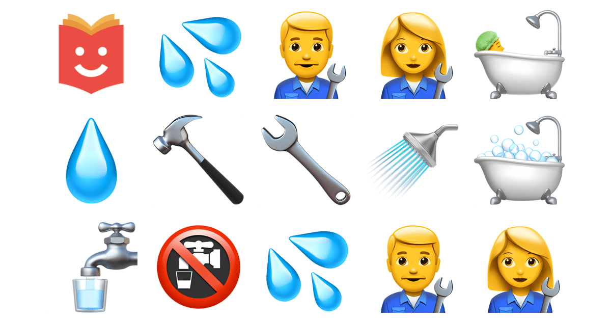 🚰🔧🚽 Plumber Emojis Collection 💦👨‍🔧👩‍🔧🛀💧🔨🔧 — Copy & Paste!