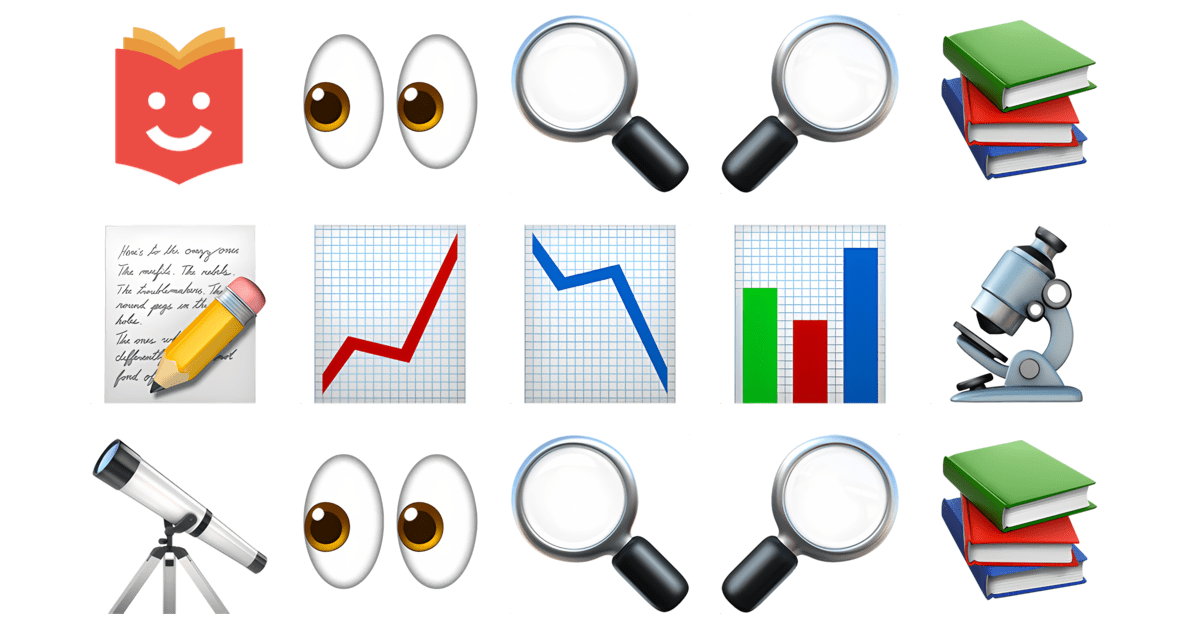 🔍🗺🎯 Scope Emojis Collection 👀🔍🔎📚📝📈📉 — Copy & Paste!