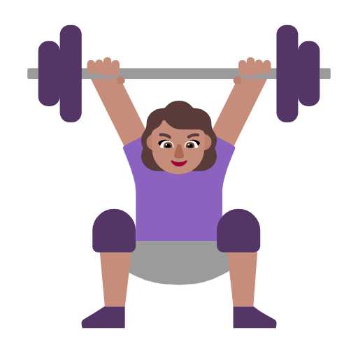 🏋🏽‍♀️ Woman Lifting Weights Medium Skin Tone Emoji Meaning From Girl