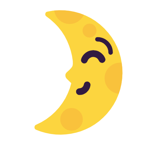 🌛 First Quarter Moon Face Emoji Meaning From Girl & Guy Emojisprout