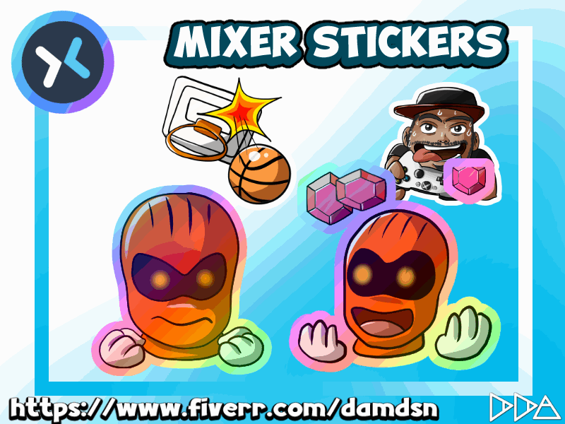 Mixer animated gif stickers Custom emotes and badges for