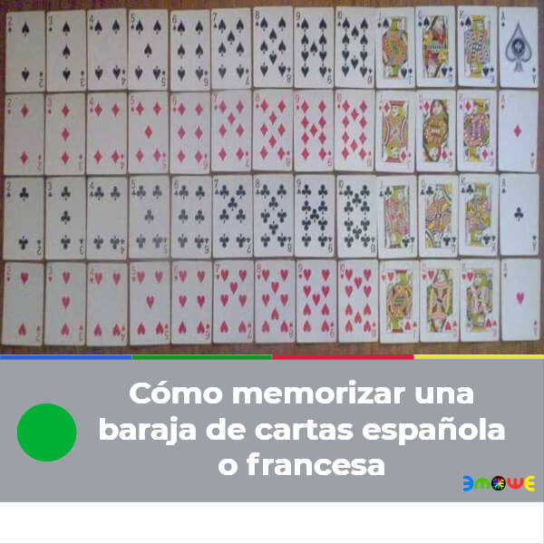 Cómo memorizar una baraja de cartas española o francesa Emowe