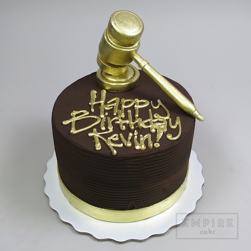 Golden Gavel Empire Cake