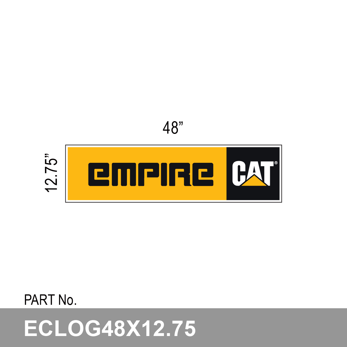 Logo 48″ x 12.75″ Empire Cat
