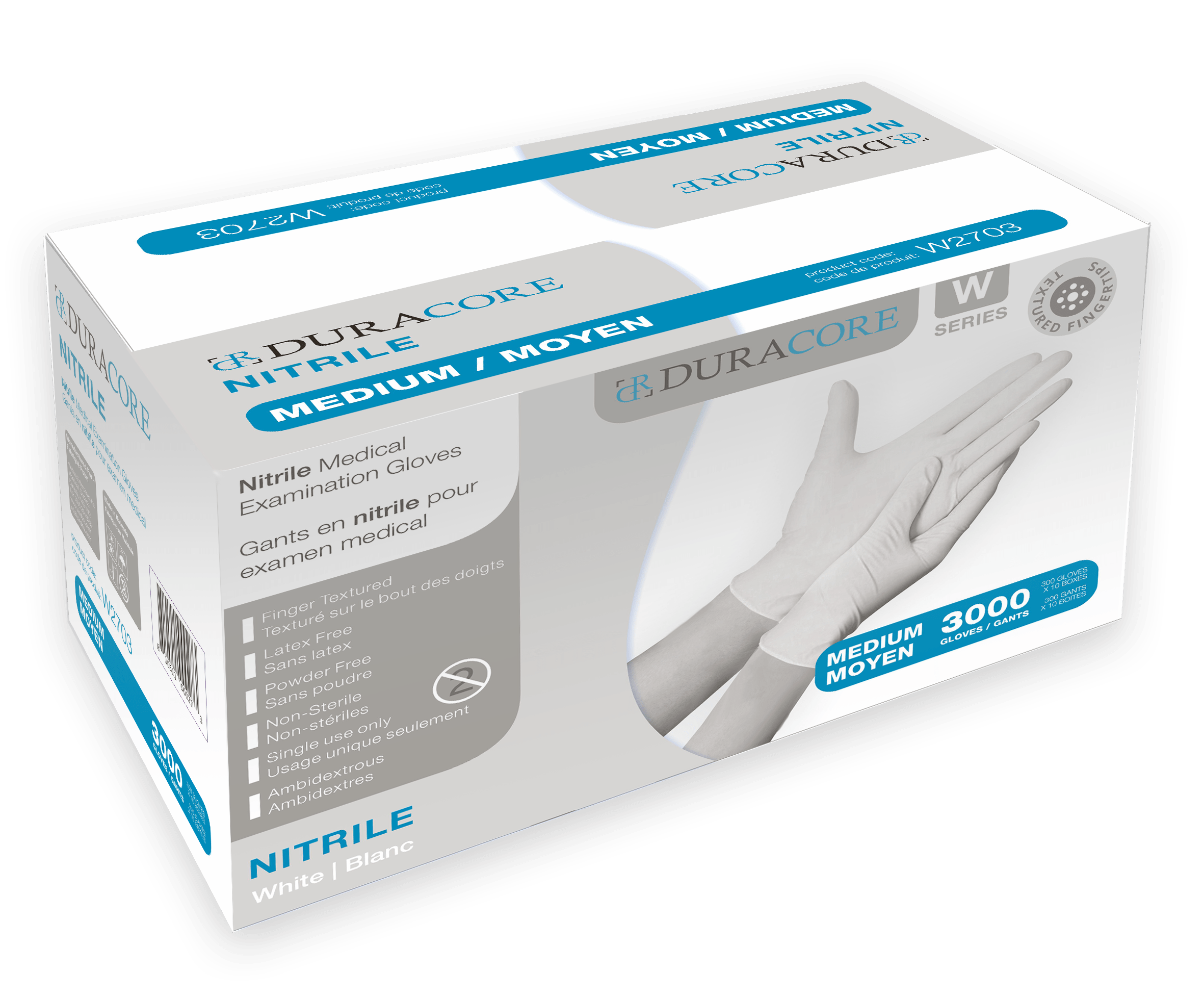 DURACORE WHITE NITRILE EXAMINATION GLOVES POWDERFREE Empire Distribution