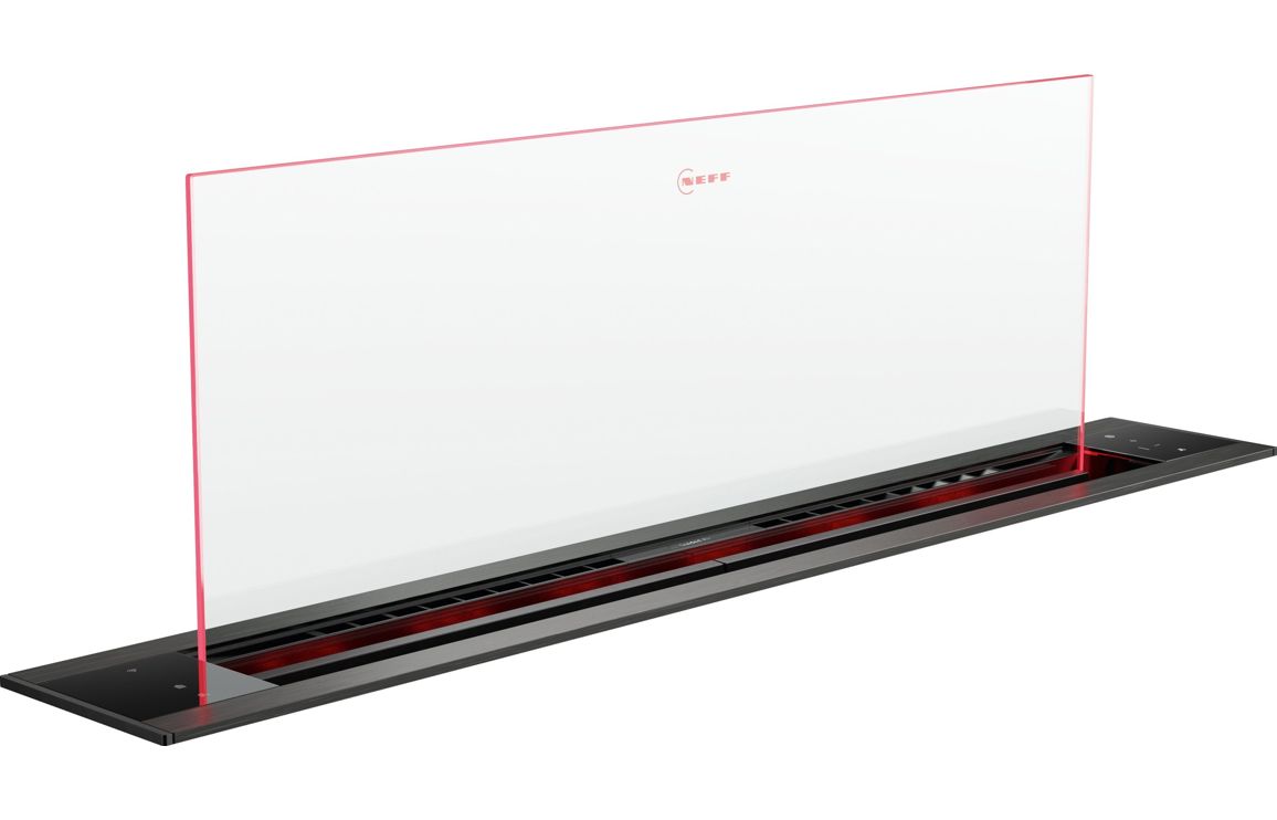 Neff N90 I98WMM1S7B 90cm Glass Downdraft Extractor Black & Clear Glass Empire Electro