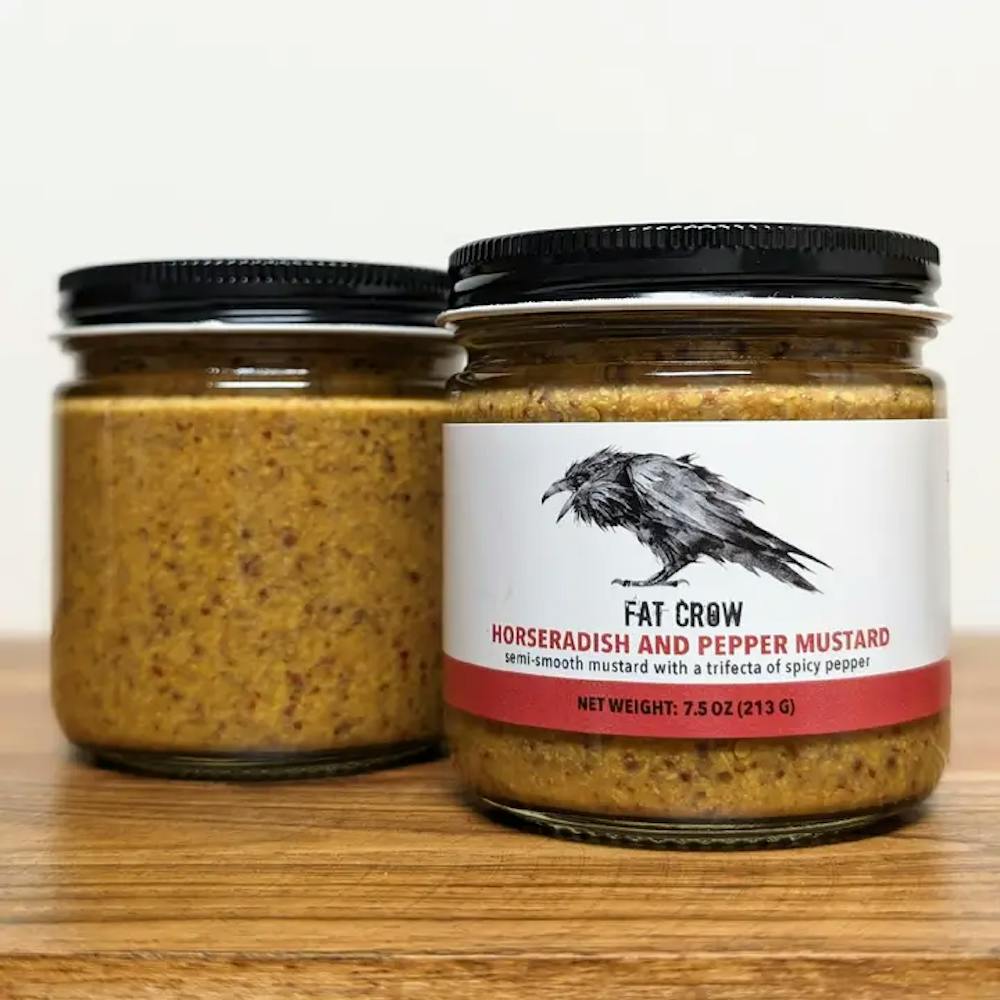 Horseradish & Pepper Mustard 4oz by Fat Crow Gourmet Jarred Goods