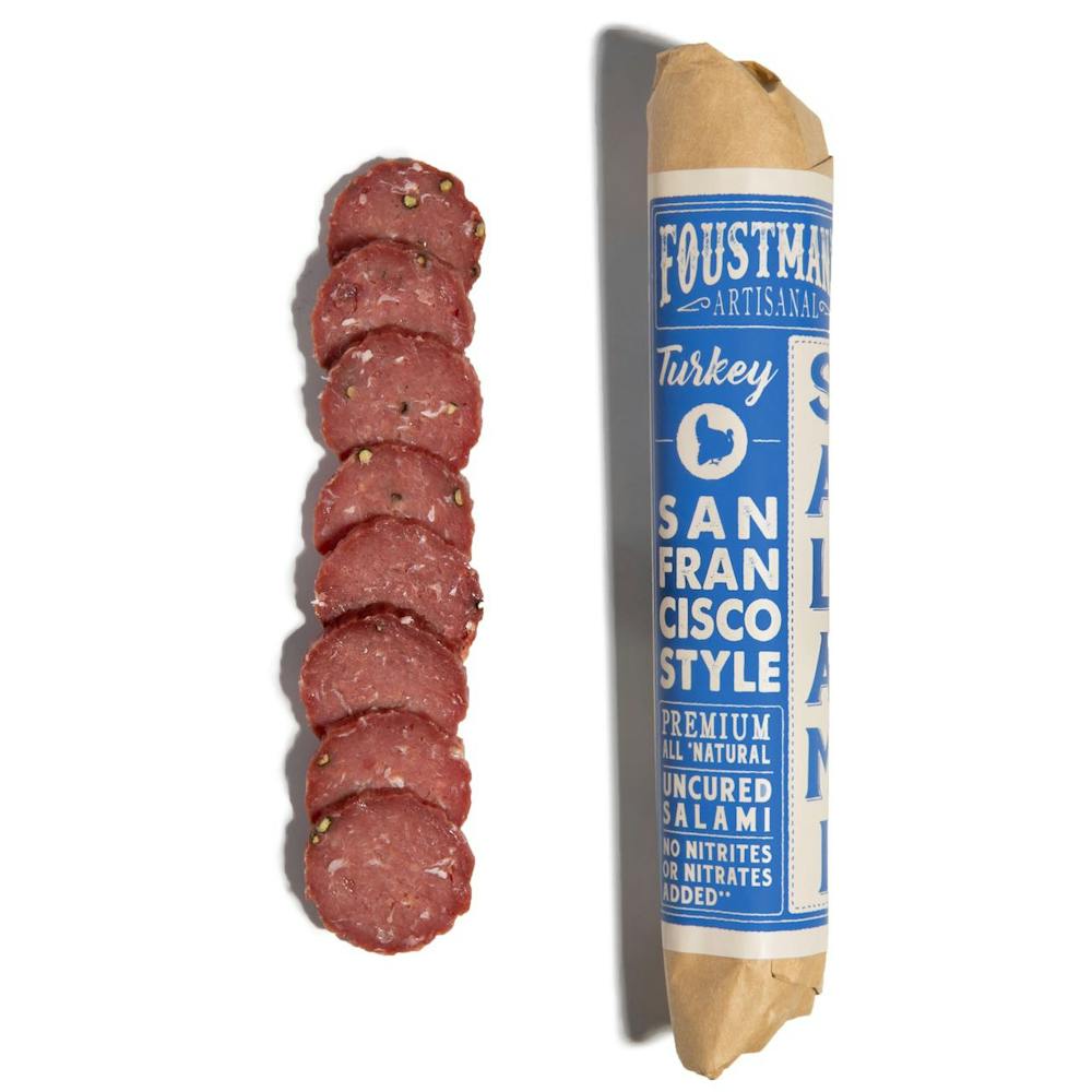 Foustman's SanFrancisco Style Uncured Turkey Salami 8oz Meats