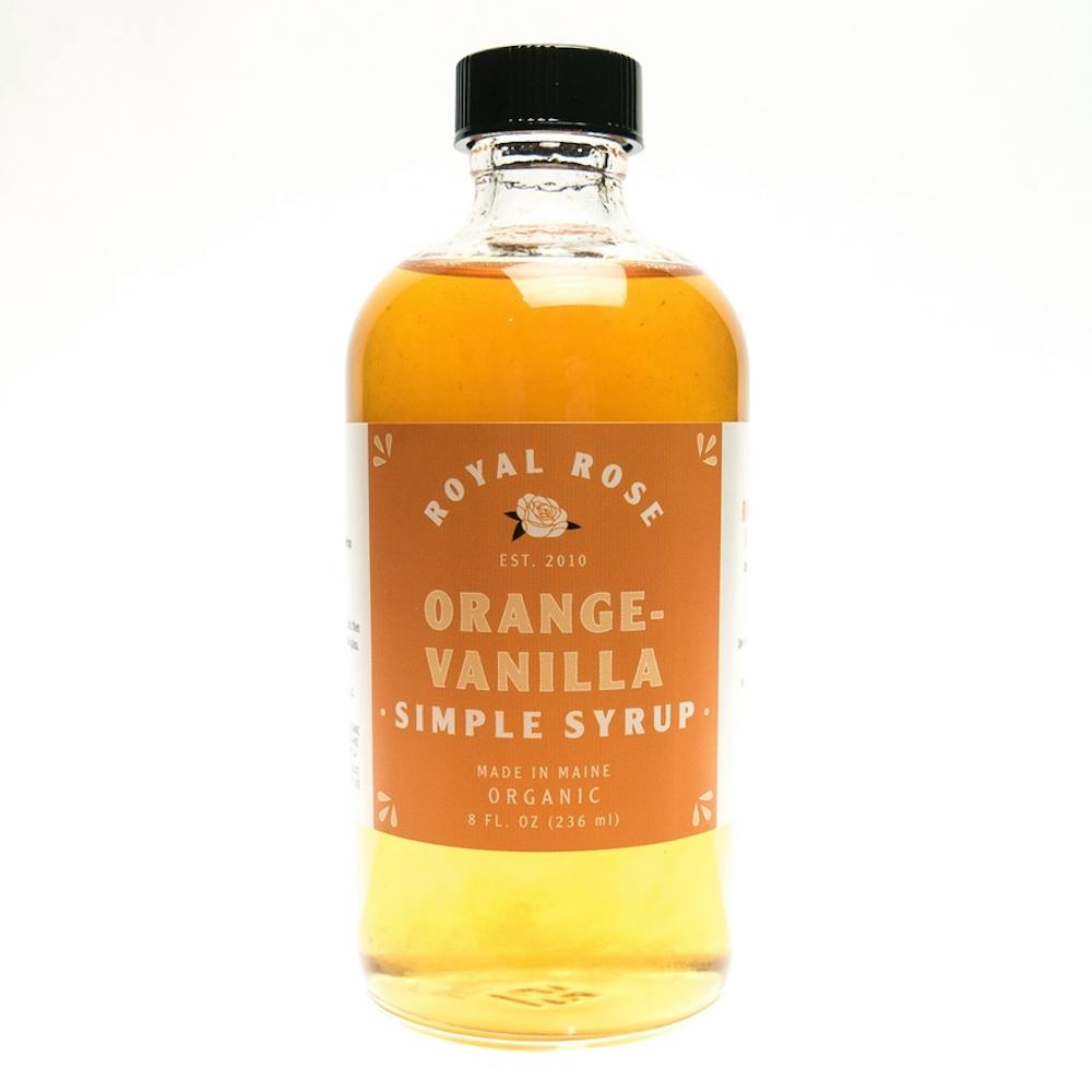 Royal Rose Organic Orange Vanilla Simple Syrup 8oz Syrups