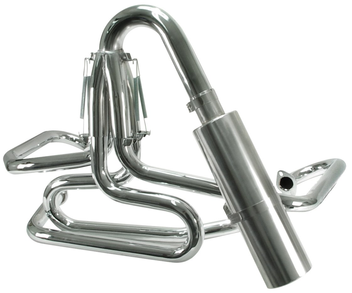 Comp Exhaust, 1 5/8", Chrome, with Stainless OffRoad Muffler EMPI