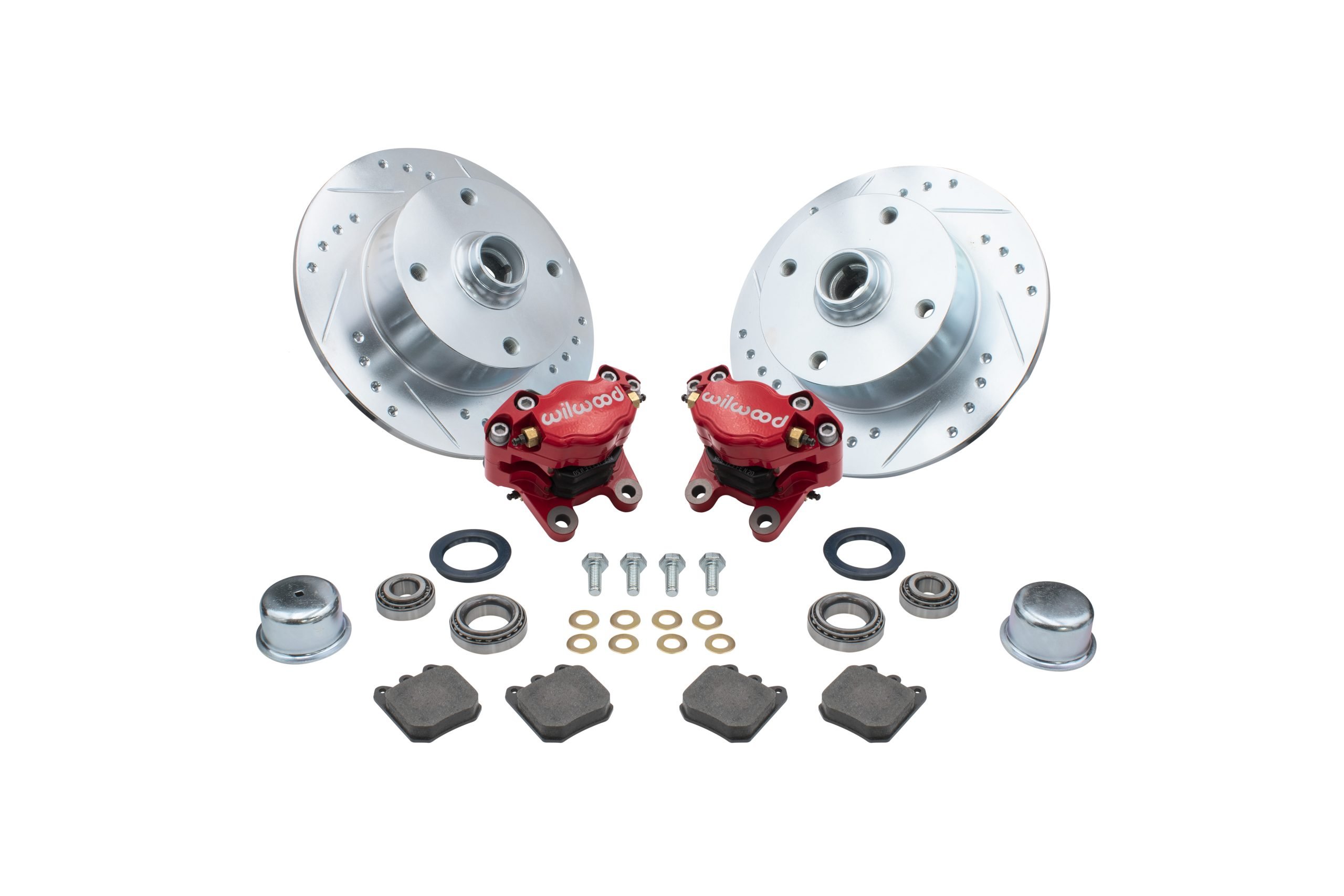 EMPI Ball Joint Front Brake Disc Kit 4/130 Drilled & Slotted Discs