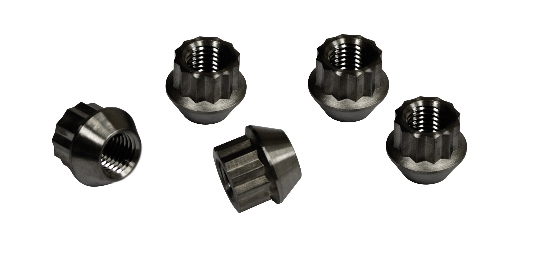 Alloy Lug Nuts, Black, M14-1.5, Set of 5 - EMPI