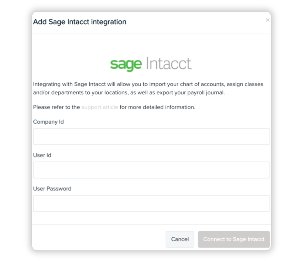 Sage Intacct integration with Employment Hero HR & Payroll features