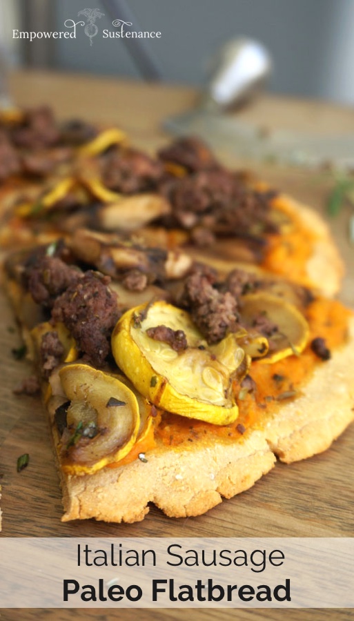 Italian Sausage Paleo Flatbread Pizza (AIP)
