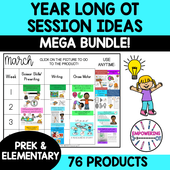 YEAR LONG OT SESSION IDEAS! ALL THE PRODUCTS Empowering OT Resources