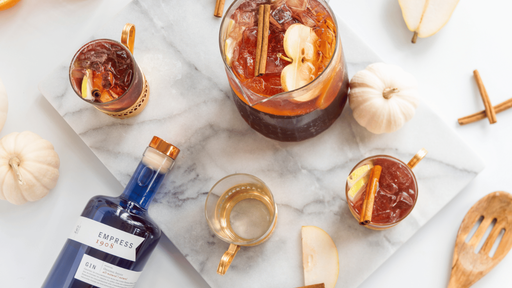 Create the Fall Gin Sangria! Empress 1908 Gin