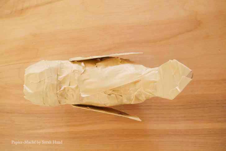 Papier-maché robin craft project by Sarah Hand