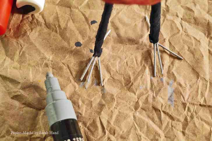 Papier-maché robin craft project by Sarah Hand