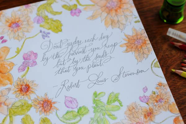 Painterly Days watercolor coloring book closeup