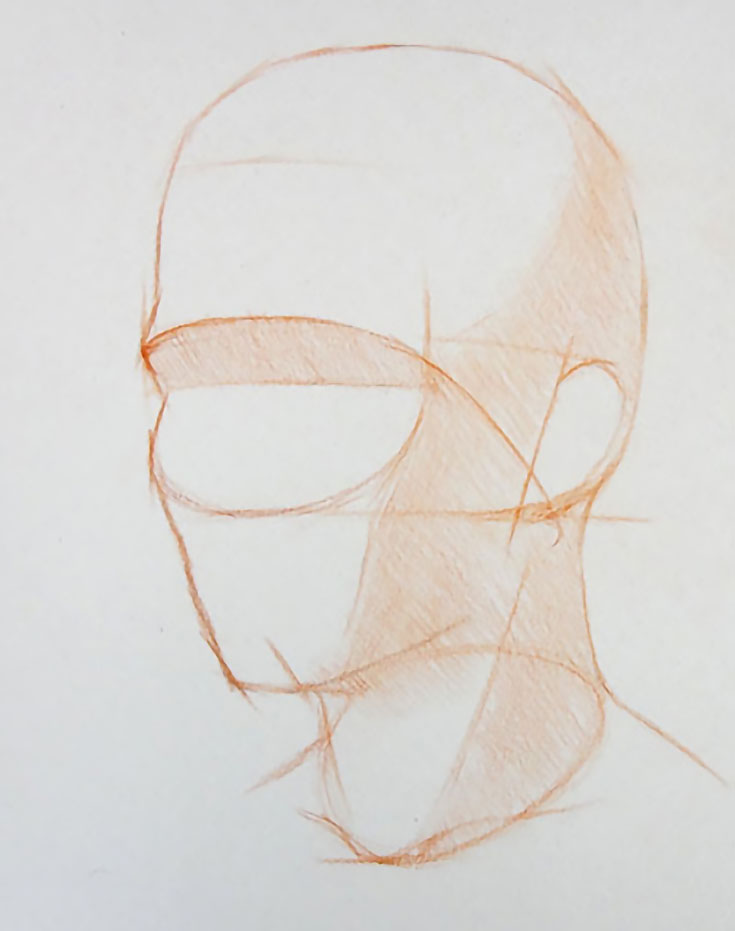 How to Draw a Portrait in Three Quarter View, Part 5