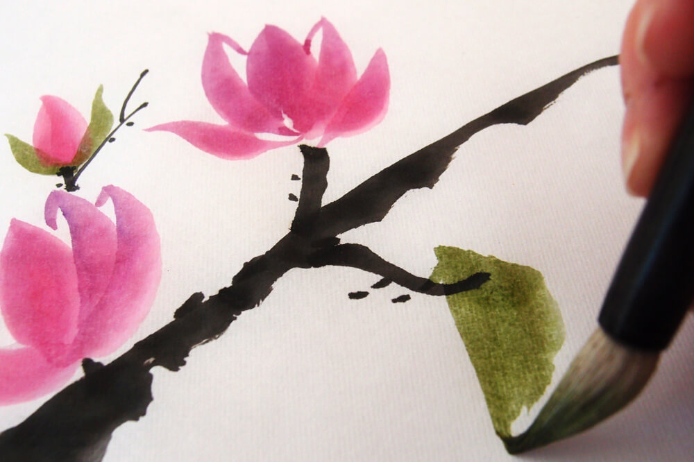 How to Paint Magnolia Blossoms A Chinese Brush Painting Tutorial