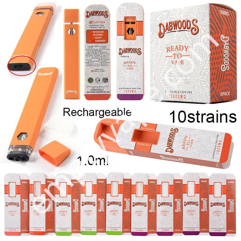 Dabwoods Disposable Vape Pens E Cigarettes 1.0ml Empty Oil Cartridges