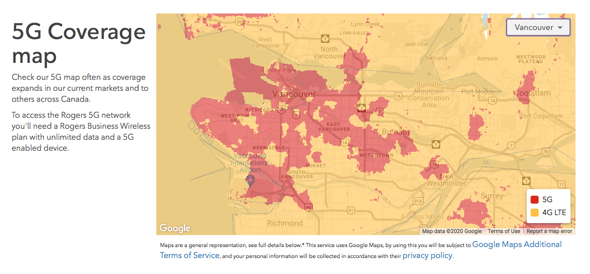 Maps of 5G Coverage Areas in Canada « EMR Health Alliance of BC