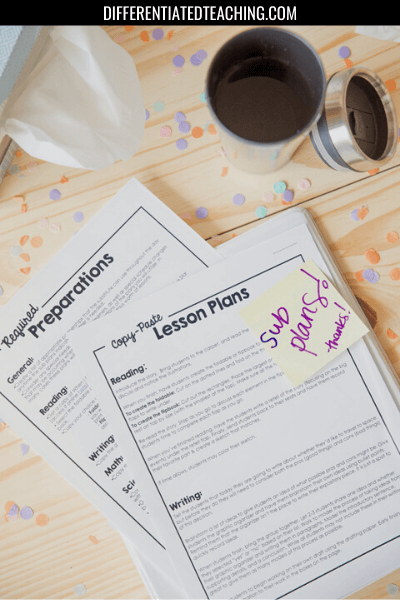 Emergency Sub Plans: Print & go plans to save you time