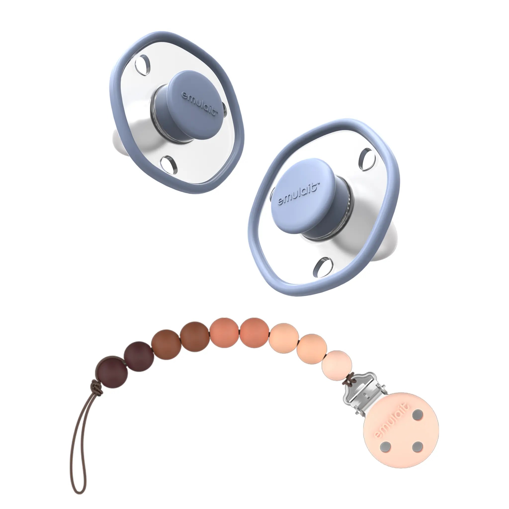 Pacifier 2-Pack and Clip Set – Emulait