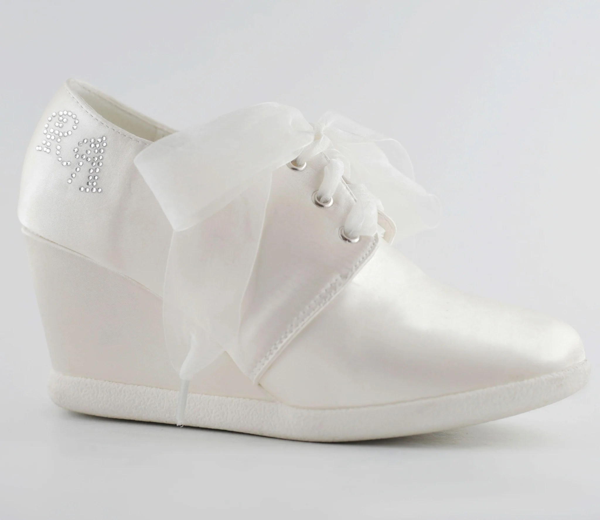 Belle Custom Monogram Wedding Wedge Sneaker emzeenyc