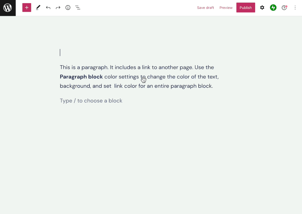 Paragraph Block Support