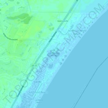 Litchfield By The Sea Map Litchfield by the Sea topographic map, elevation, relief