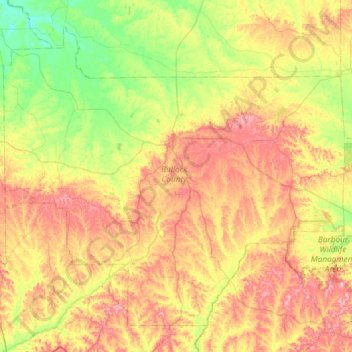 Bulloch County Topographic Map Bullock County topographic map, elevation, relief