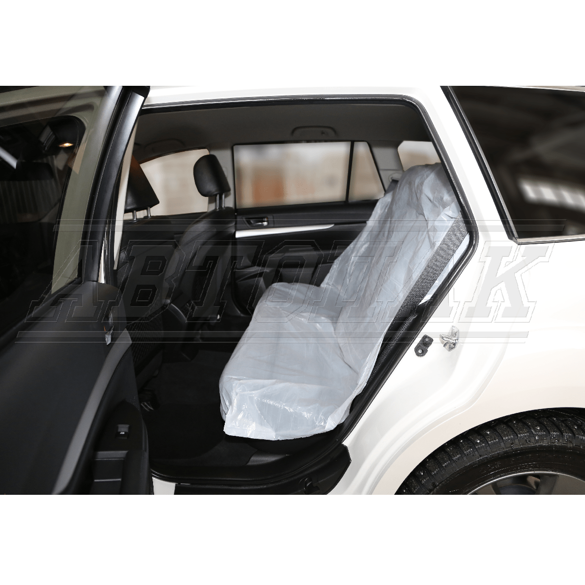 Disposable polyethylene back seat covers, “Pocket” type