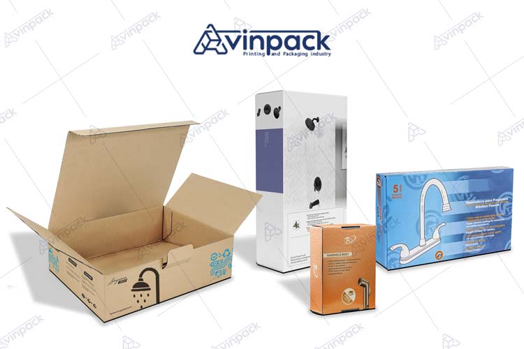 Production of faucets box packaging "avinpack carton making"