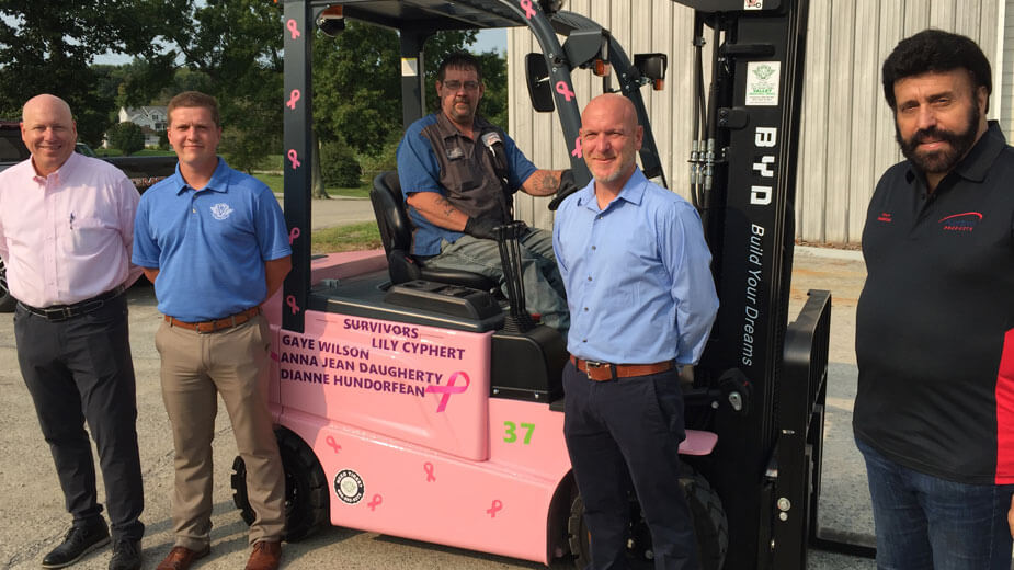 Humtown, Valley Industrial Trucks Team Up for Breast Cancer Awareness