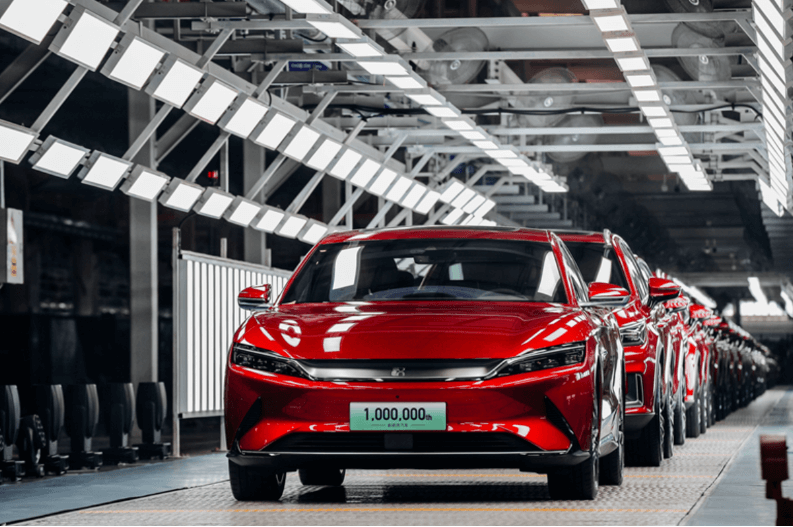 BYD Builds Onemillionth New Energy Passenger Car Technological