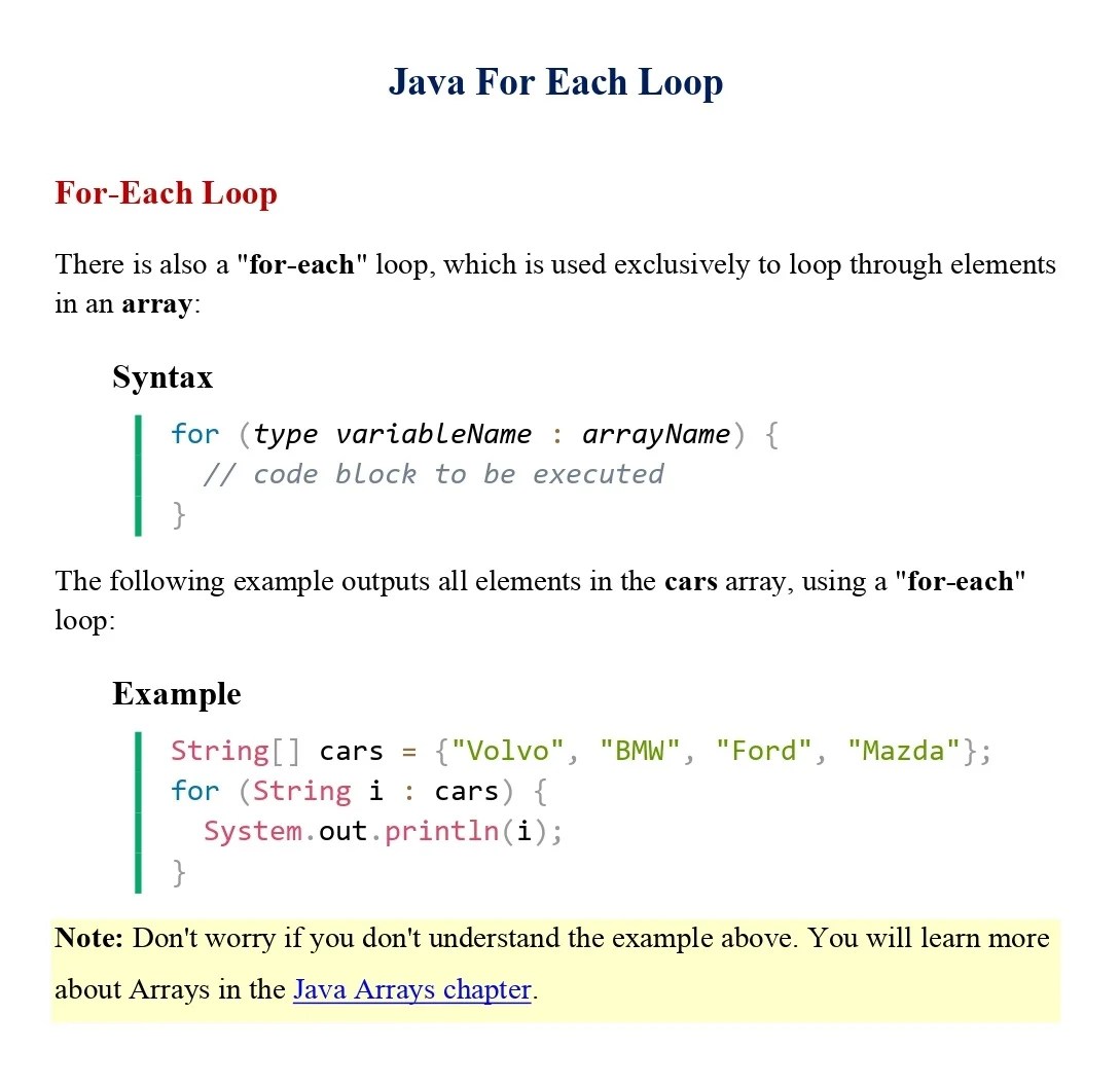 Learn Java For Loop (Session 15) PDF Connect 4 Techs