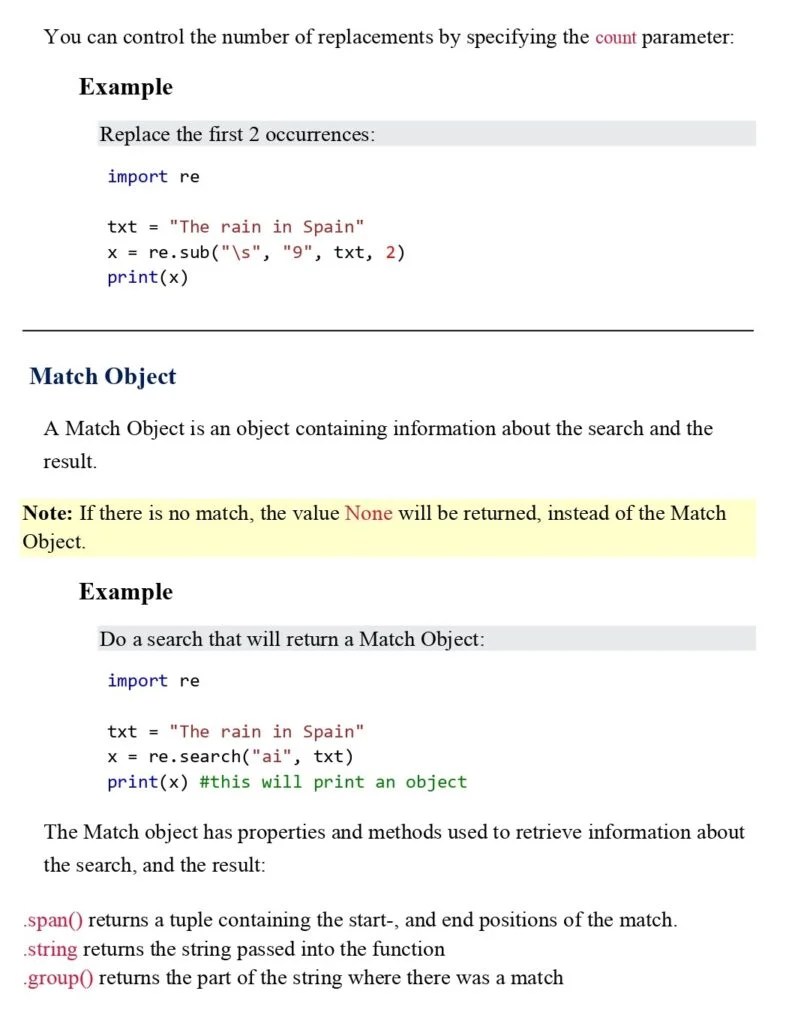 Python RegEx (Session 28) PDF Connect 4 Techs