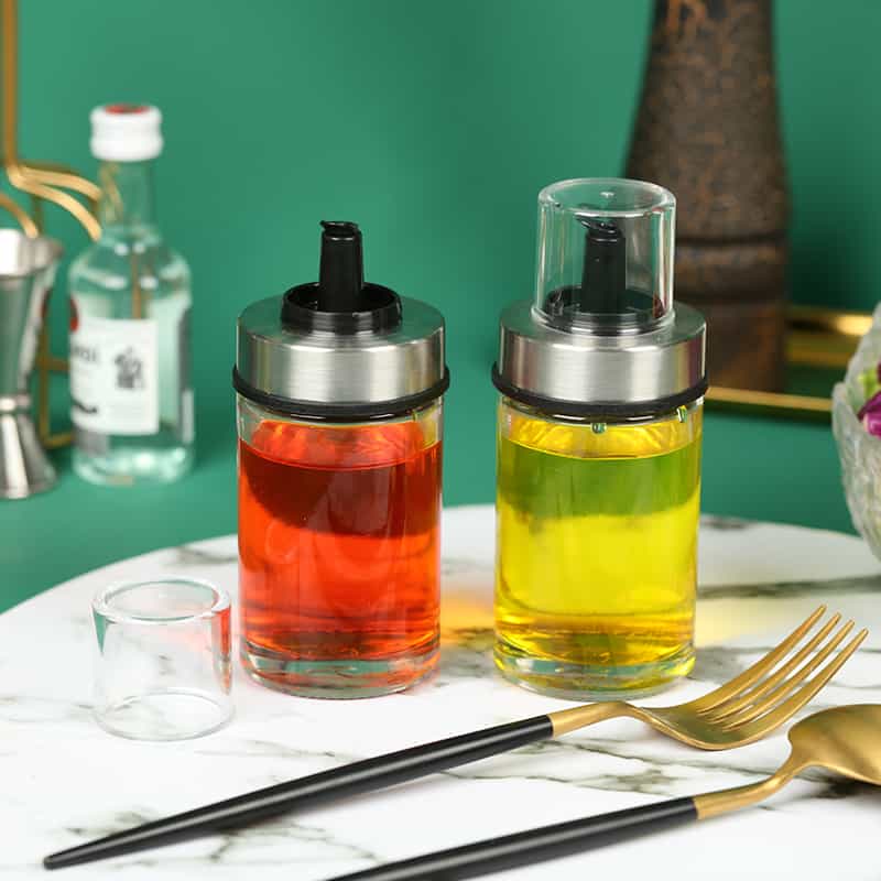 Glass Oil Storage Bottle with Cap and Spice Jars Set 88802000