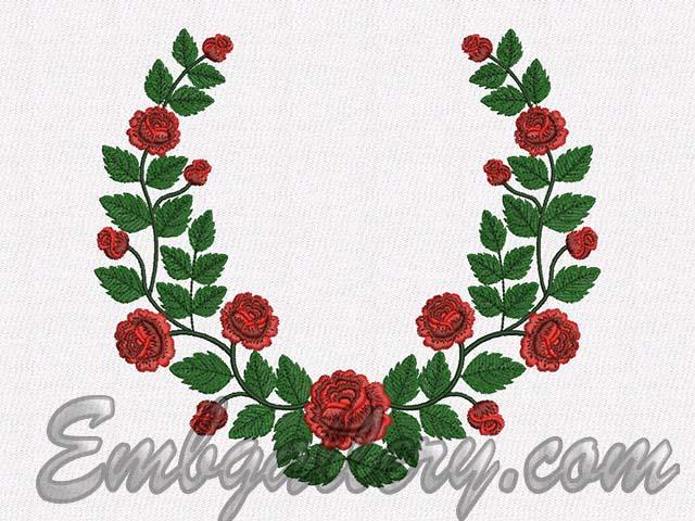 "Russian Roses"_wreath Machine embroidery design